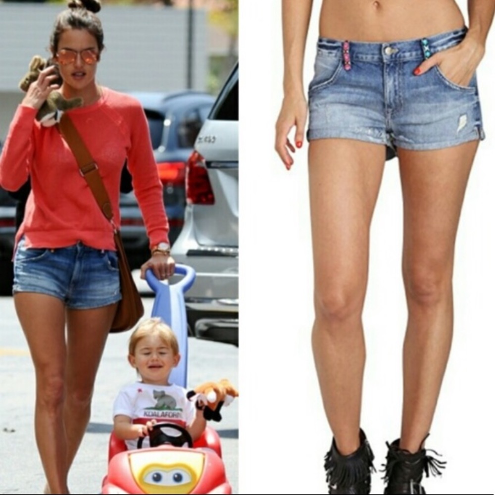 Wildfox Michelle Slouchy Boyfriend Denim Shorts